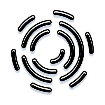 Abstract circular motion creating a dynamic ripple effect Stock Illustration