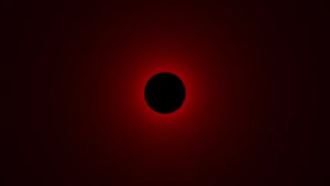 Abstract circular motion featuring glowing red ring surrounding dark centra.. 動画素材 335023191