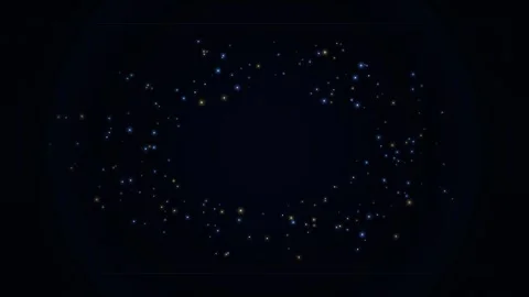 Abstract circular motion of floating glowing particles forming a soft nebul.. Stock Footage 345169240