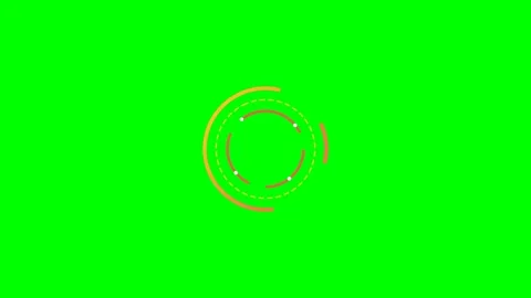 Abstract circular motion graphic element on a vibrant green background Stock Footage 340266632