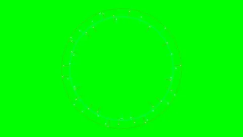 Abstract circular motion graphic element on a vibrant green screen background Stock Footage 340900325