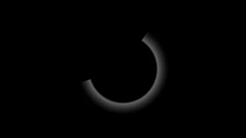 Abstract circular motion graphic of glowing white ring forming against dark.. Stock Footage 336476071