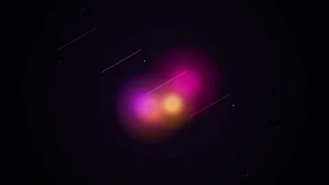 Abstract circular motion graphic with glowing light particles in dark tech .. Stock Footage 346489447