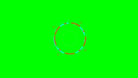 Abstract circular motion graphic overlay on a vibrant green screen background 스톡 동영상 340266054