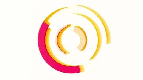 Abstract circular motion loop on white background. Stock Footage 336812673