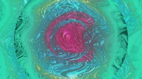 Abstract circular motion with pink and teal tones a video featuring a circular Video stock 333308287