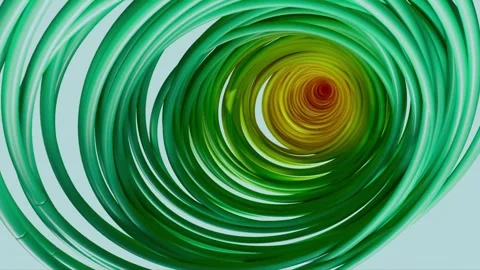 Abstract circular motion of vibrant colorful tubes. Stock Footage 340462505