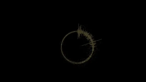 Abstract Circular Motion Visual with Dynamic Lines and Particles Stock Footage 341780319