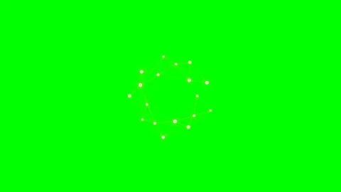 Abstract circular network animation with glowing nodes on a green screen Stock Footage 341839285