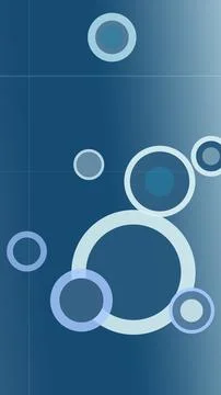 Abstract circular network icon design in cool blue gradients, featuring con.. Illustrazione stock