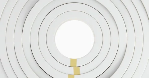 Abstract circular opener background. White and gold. Vertical footage Stock Footage 146343016