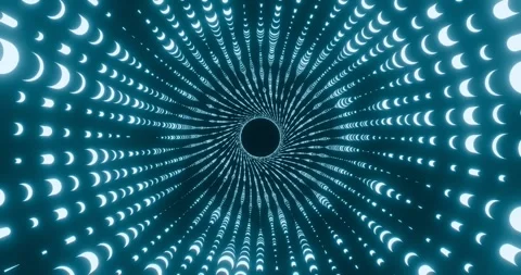 Abstract circular particles tunnel technology background Stock Footage 280849061