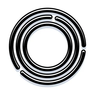 Abstract circular path forming a geometric labyrinth Stock-Illustration
