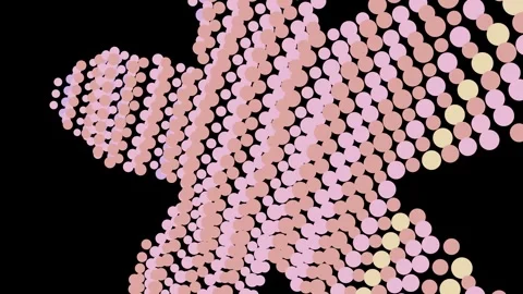 Abstract Circular Pattern on Black Background Video stock 332195748