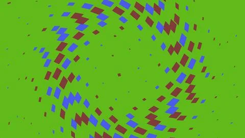 Abstract circular pattern with blue and red geometric shapes イラスト素材