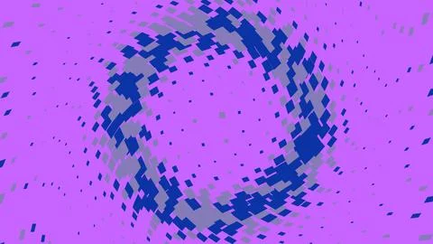 Abstract circular pattern with blue and purple shapes Illustrazione stock