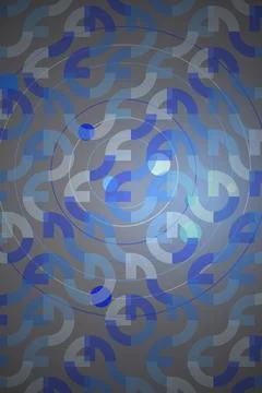 Abstract Circular Pattern with Blue Arrows Stock Photos