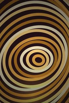 Abstract Circular Pattern in Brown and Gold Stock Illustration