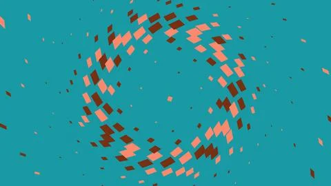 Abstract circular pattern with colorful geometric shapes Stock Illustration