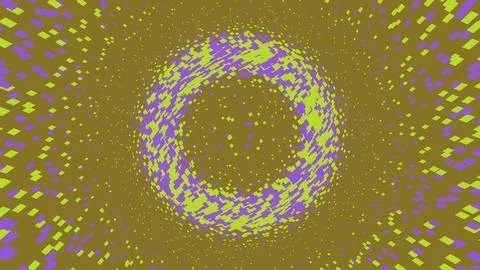 Abstract circular pattern with colorful pixel noise Illustrazione stock