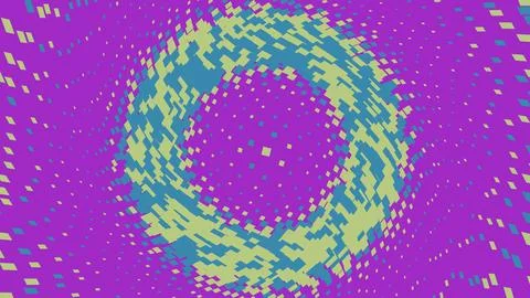 Abstract circular pattern with colorful pixel noise design 库存插图