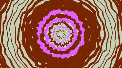 Abstract circular pattern with colorful wavy lines Stockillustratie