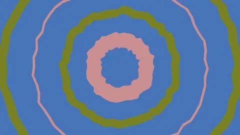 Abstract circular pattern with colorful wavy lines イラスト素材