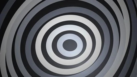 Abstract circular pattern with concentric rings in black and gray Stock Illustration