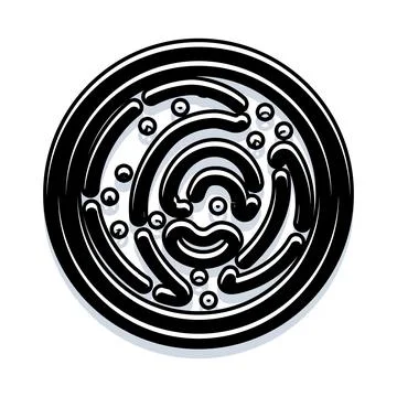 Abstract circular pattern creating an artistic logo design Stock Illustration