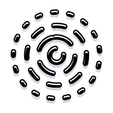 Abstract circular pattern creating ripple effect Illustrazione stock