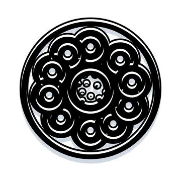 Abstract circular pattern demonstrating repeating concentric shapes Stockillustratie