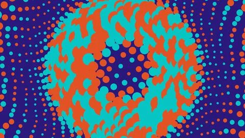 Abstract circular pattern with dots and vibrant colors Stockillustratie