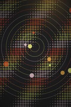 Abstract Circular Pattern with Dots Stock Illustration