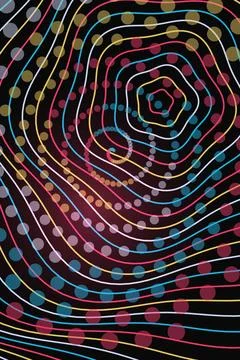 Abstract Circular Pattern with Dots Stock Illustration
