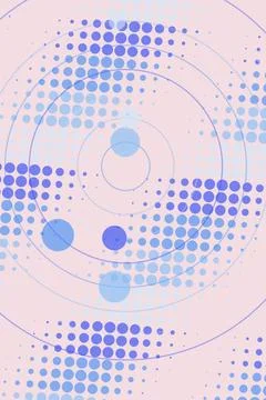 Abstract Circular Pattern with Dots Stock Illustration