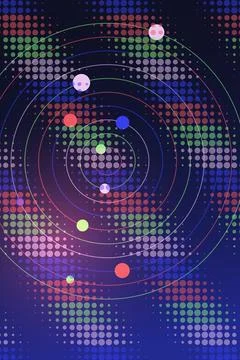 Abstract Circular Pattern with Dots Stock Photos