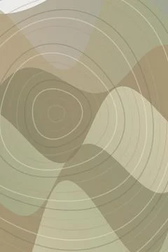 Abstract Circular Pattern in Earth Tones Stock Illustration