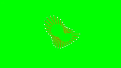 Abstract circular pattern with glowing dots on a vibrant green background Stock Footage 340905210