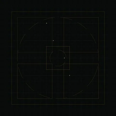 Abstract Circular Pattern with Glowing Dots on Dark Background Stock Footage 346284273