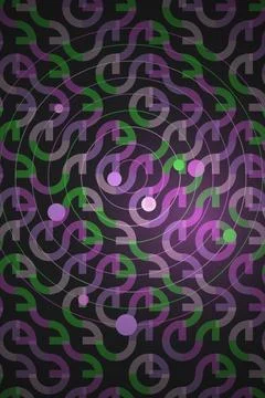 Abstract Circular Pattern with Glowing Elements Stock Photos