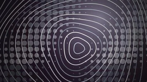 Abstract circular pattern with glowing lines on dark background イラスト素材