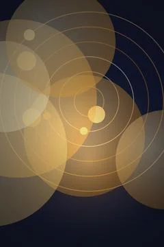 Abstract Circular Pattern with Golden Elements Stock Photos
