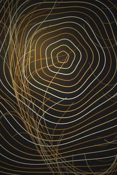 Abstract Circular Pattern with Golden Lines 스톡 사진