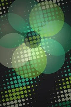 Abstract Circular Pattern with Green and Teal 스톡 사진