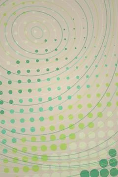 Abstract Circular Pattern with Green Dots Stock Illustration