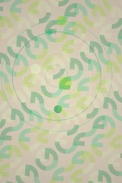 Abstract Circular Pattern with Green Elements Stock Photos