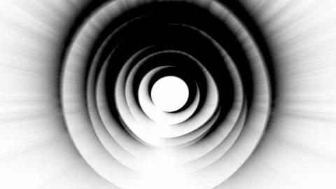 Abstract Circular Pattern Greyscale 10 Stock Footage 151377035