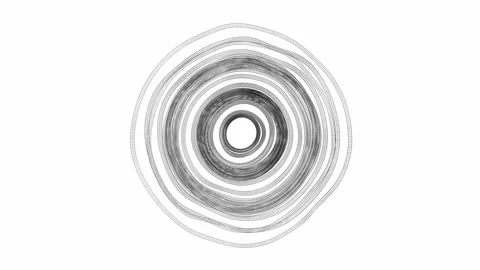 Abstract Circular Pattern Greyscale 27 Video stock 151565002