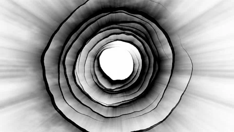 Abstract Circular Pattern Greyscale 3 Video stock 151359553
