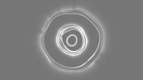 Abstract Circular Pattern Greyscale 32 Video stock 151573327
